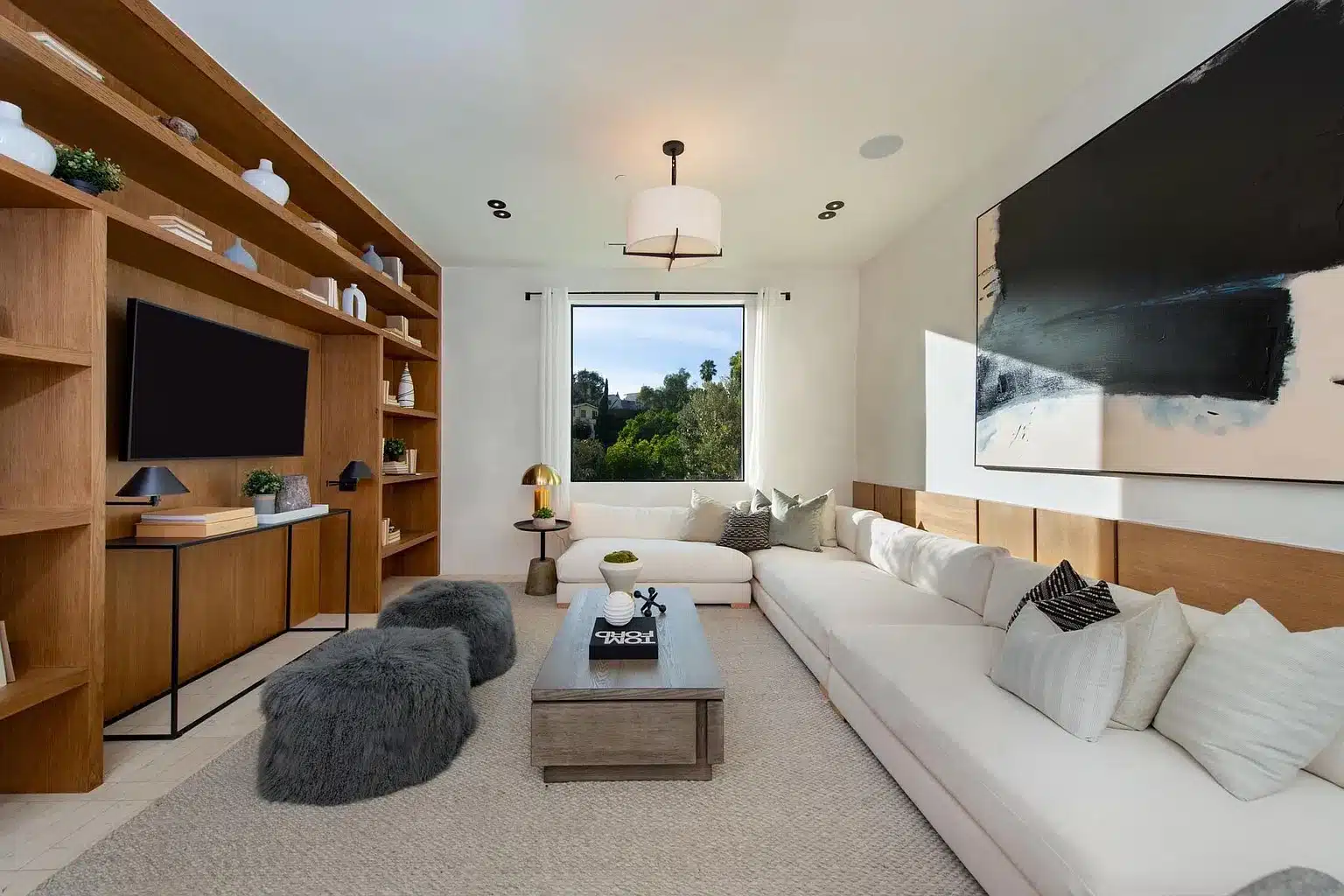 vine lounge room with sofa and tv